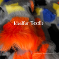 Multi Color Jacquard Short Pile Fake Raccoon Fur